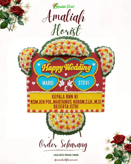 Papan Bunga Pernikahan Kalidilem